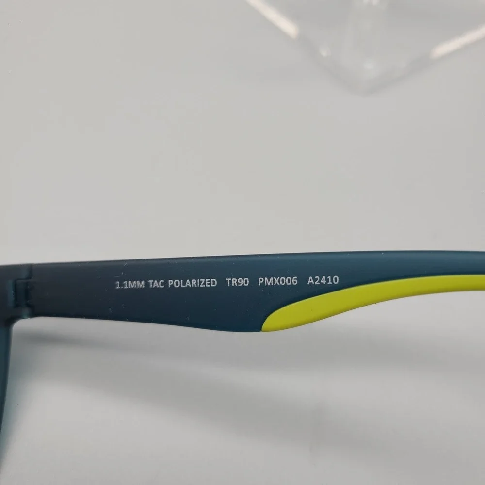 Privel PMX006 Sport Sunglasses Neon Yellow Polarized Green Mirror Lens